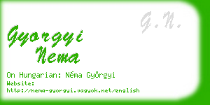 gyorgyi nema business card
